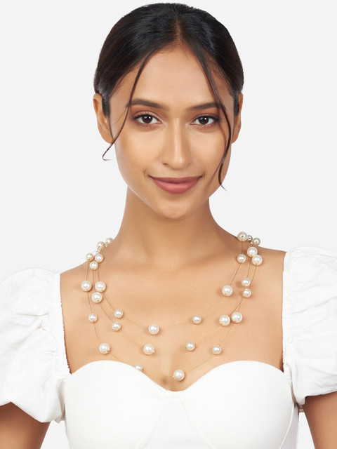 

Ahaanya Brass Gold-Plated Layered Necklace