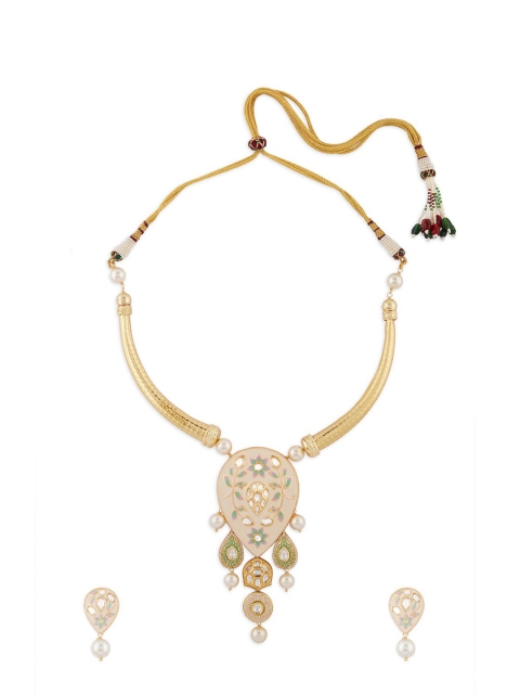 

Ahaanya Women Gold Plated Jewellery Set