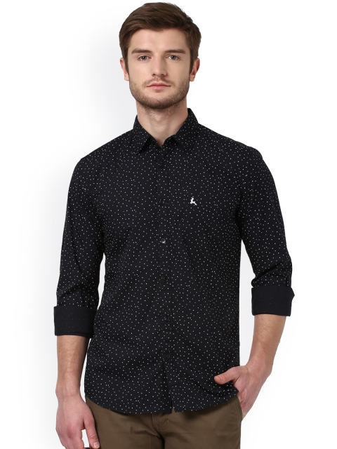 

Parx Men Black & White Slim Fit Printed Casual Shirt