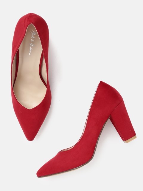 

Mast & Harbour Women Red Solid Pumps