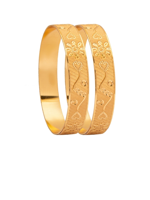 

Shining Jewel - By Shivansh Set Of 2 Gold-Plated Bangle