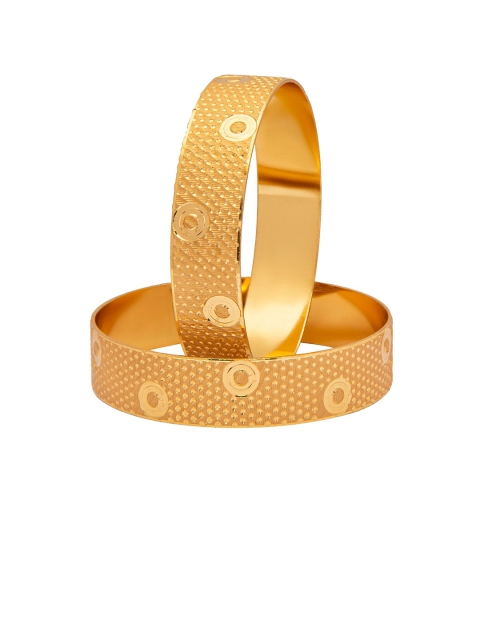 

Shining Jewel - By Shivansh Set of 2 Gold-Plated Gold-Toned Designer Bangle