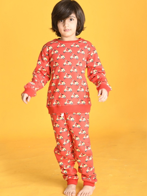 

Anthrilo Boys Red & Yellow Printed Top with Trouser Set