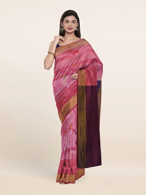 

Pothys Rose & Purple Zari Pure Silk Saree