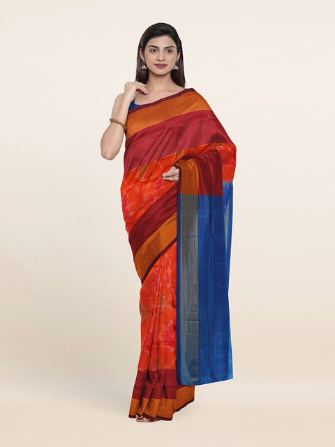 

Pothys Woven Design Zari Pure Silk Saree, Red