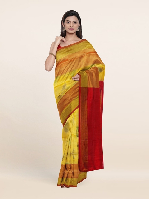 

Pothys Ethnic Motifs Pure Silk Saree, Yellow