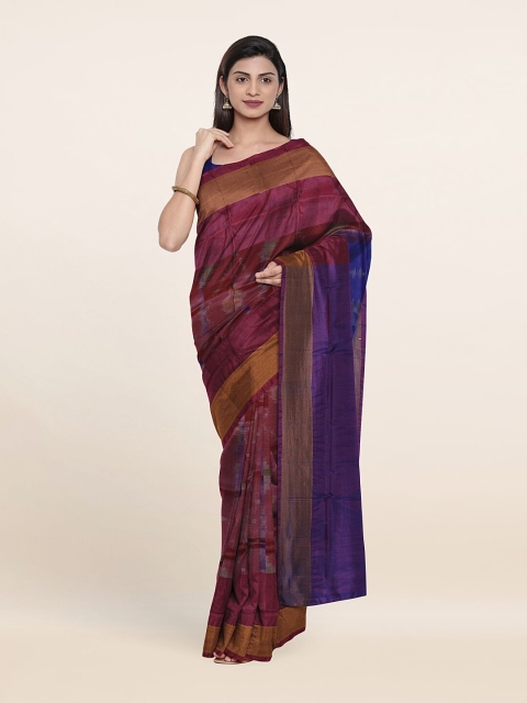 

Pothys Woven Design Zari Pure Silk Saree, Purple
