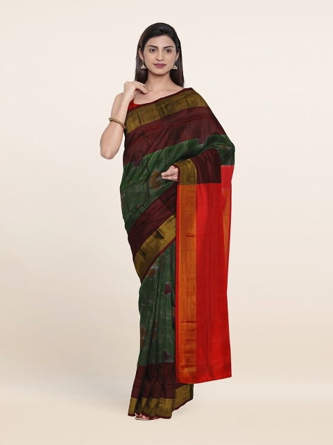 

Pothys Woven Design Zari Pure Silk Saree, Green