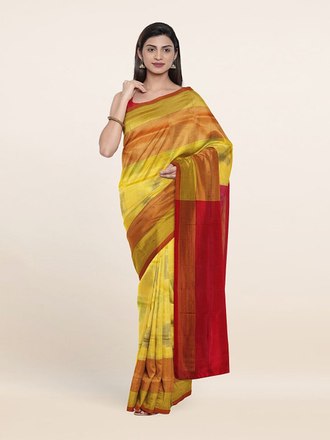 

Pothys Woven Design Zari Pure Silk Saree, Yellow