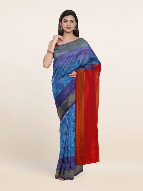 

Pothys Woven Design Zari Pure Silk Saree, Blue