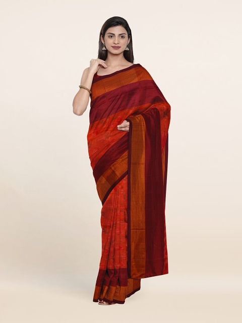 

Pothys Woven Design Zari Pure Silk Saree, Orange