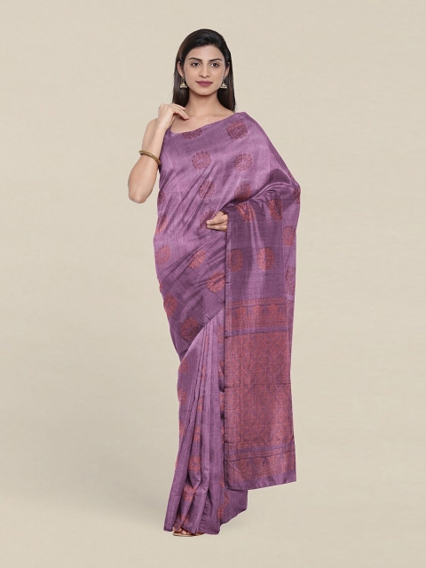 

Pothys Ethnic Motifs Zari Pure Silk Saree, Lavender