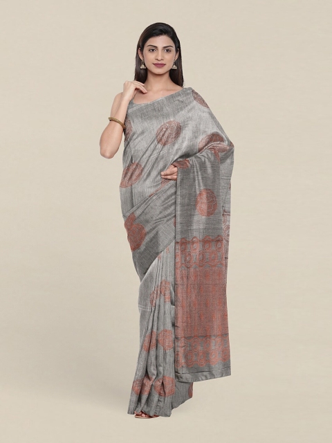 

Pothys Pure Silk Saree, Grey