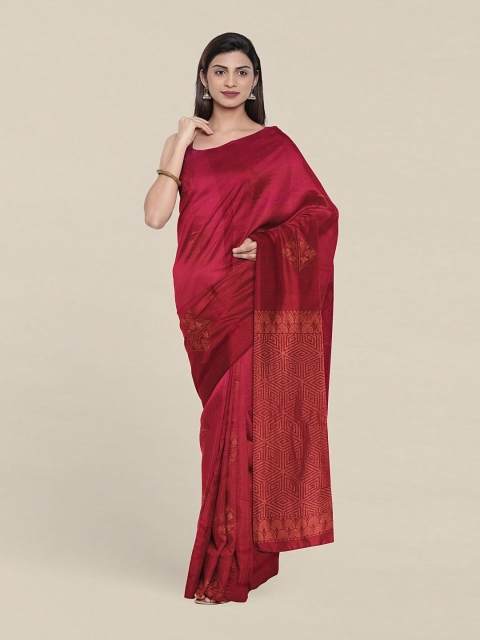 

Pothys Woven Design Zari Pure Silk Saree, Pink