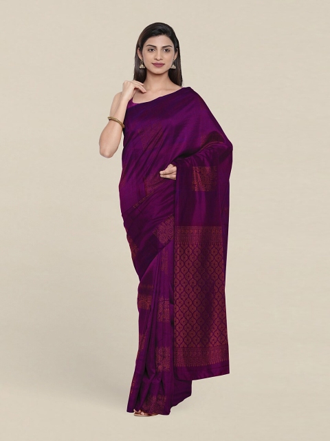 

Pothys Woven Design Zari Pure Silk Saree, Violet