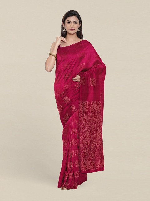 

Pothys Woven Design Zari Pure Silk Saree, Pink
