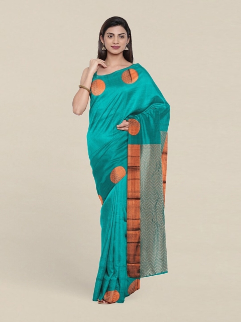 

Pothys Woven Design Zari Pure Silk Saree, Green