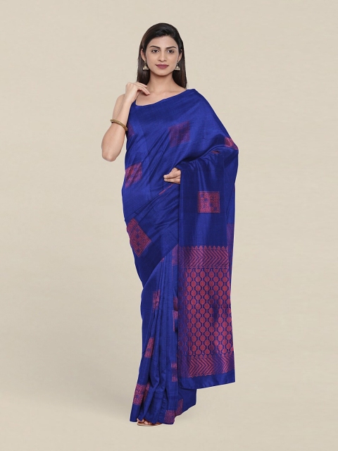 

Pothys Woven Design Zari Pure Silk Saree Witrh Blouse Piece, Blue