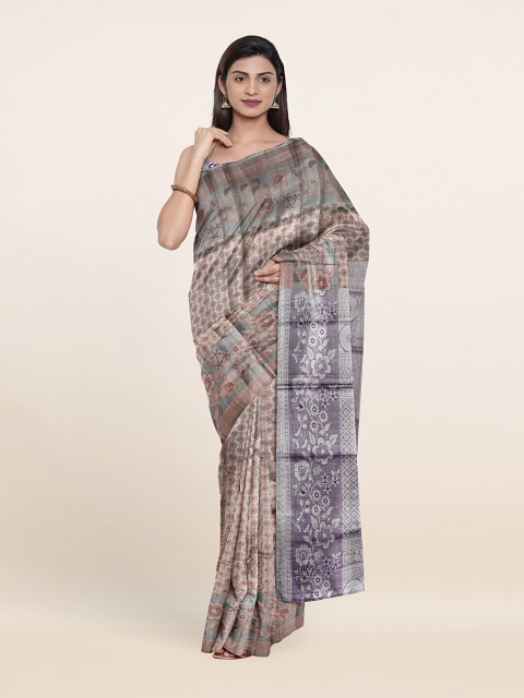 

Pothys Ethnic Motifs Zari Pure Silk Saree, Grey