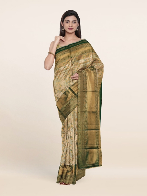 

Pothys Floral Zari Pure Silk Saree, Beige