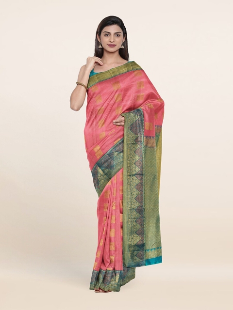 

Pothys Zari Pure Silk Kanjeevaram Saree, Pink