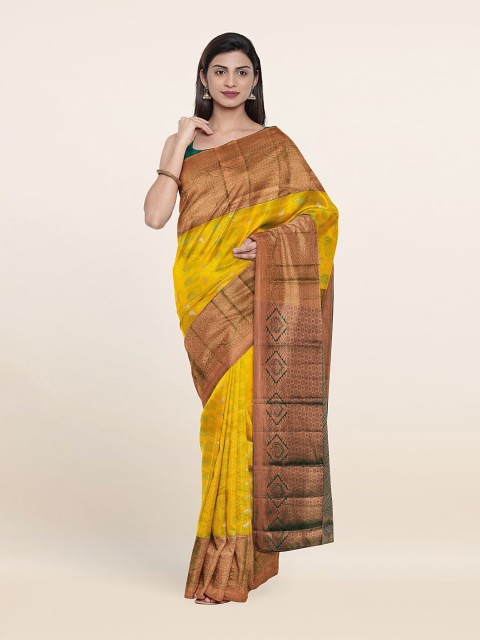 

Pothys Woven Design Zari Pure Silk Saree, Yellow