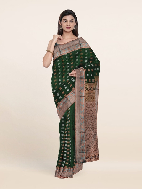 

Pothys Ethnic Motifs Zari Pure Silk Saree, Green