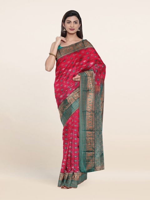 

Pothys Floral Zari Pure Silk Saree, Pink