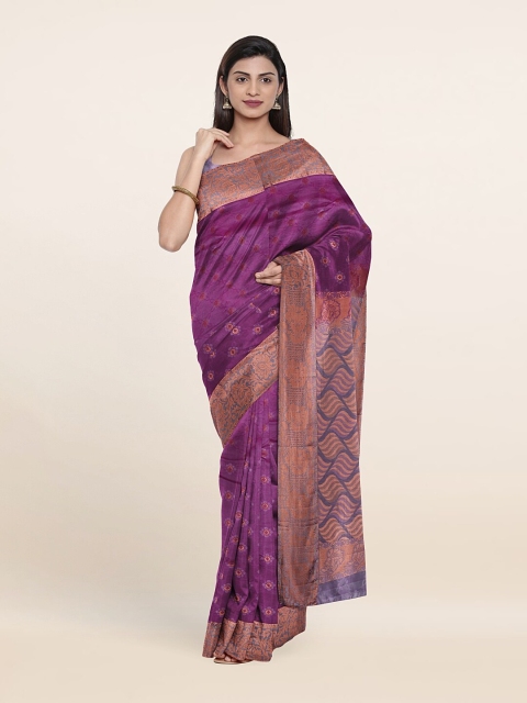 

Pothys Ethnic Motifs Zari Pure Silk Saree, Violet