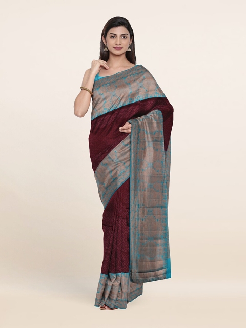 

Pothys Ethnic Motifs Zari Pure Silk Saree, Purple