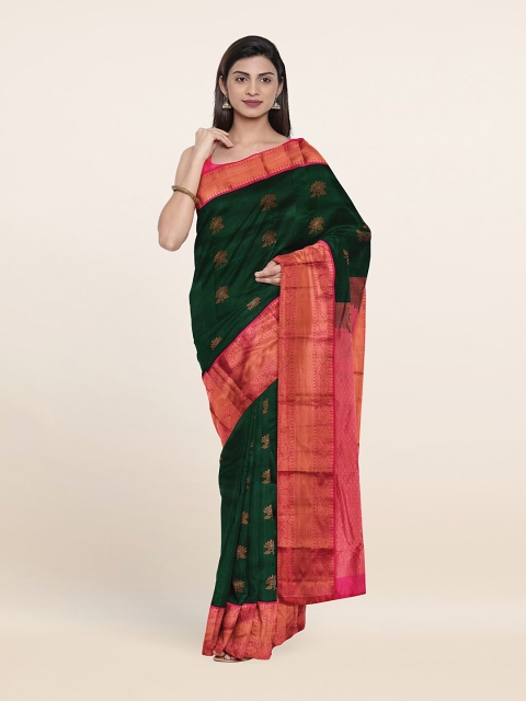 

Pothys Woven Design Zari Pure Silk Kanjeevaram Saree, Green