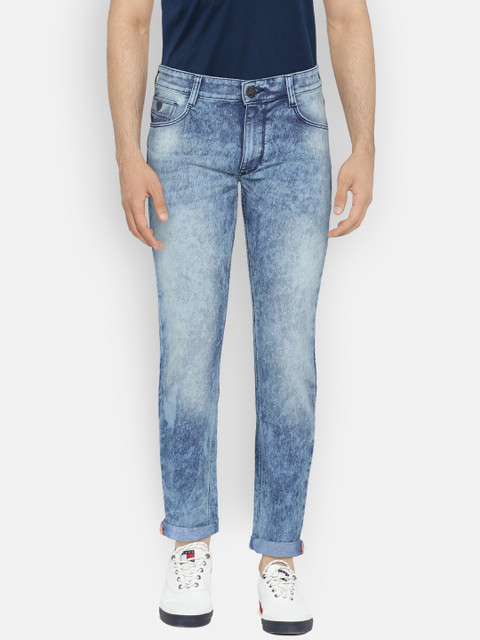 

John Players Men Blue Skinny Fit Low-Rise Clean Look Stretchable Jeans