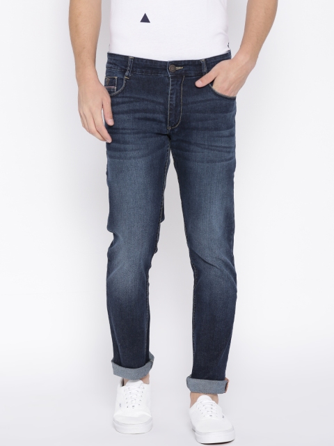 

John Players Men Navy Blue Slim Fit Low-Rise Clean Look Stretchable Jeans