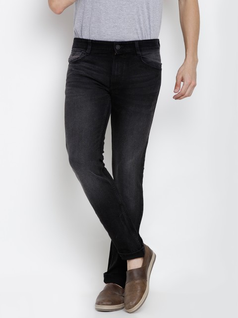 

John Players Men Charcoal Grey Skinny Fit Low-Rise Clean Look Stretchable Jeans
