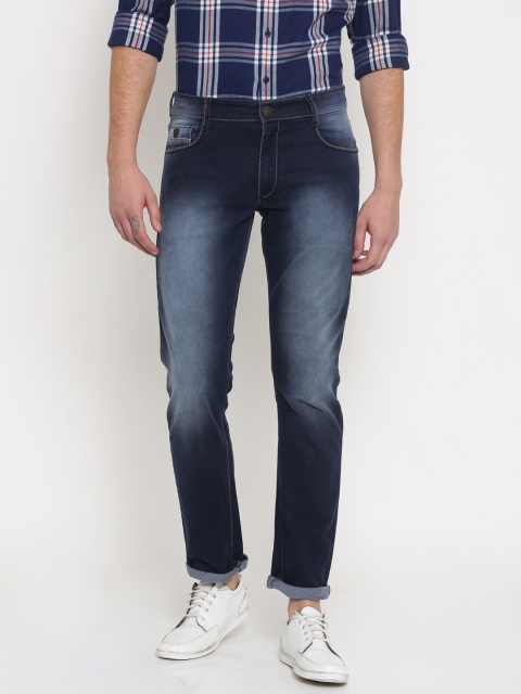 

John Players Men Blue Slim Fit Mid-Rise Clean Look Stretchable Jeans