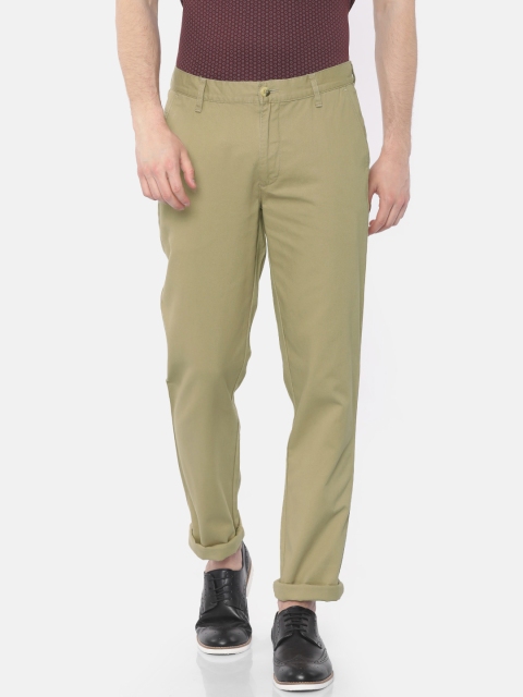 

John Players Men Beige Regular Fit Solid Chinos