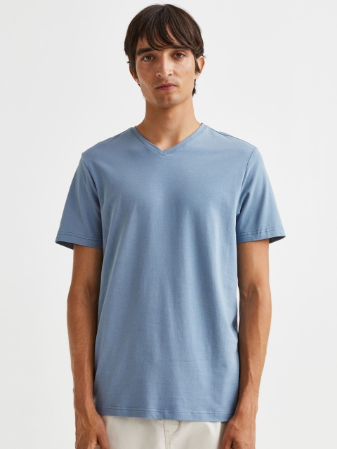 

H&M Men 5-Pack Slim Fit T-shirts, Blue