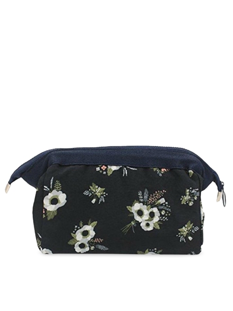

Peau D'origine Women Printed Cosmetic Pouch, Black