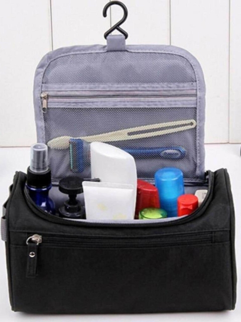

Peau D'origine Women Solid Makeup Organiser, Black