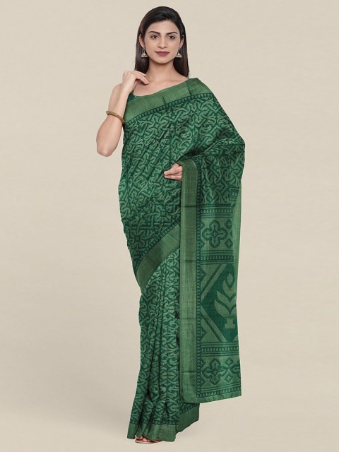 

Pothys Floral Printed Saree, Green