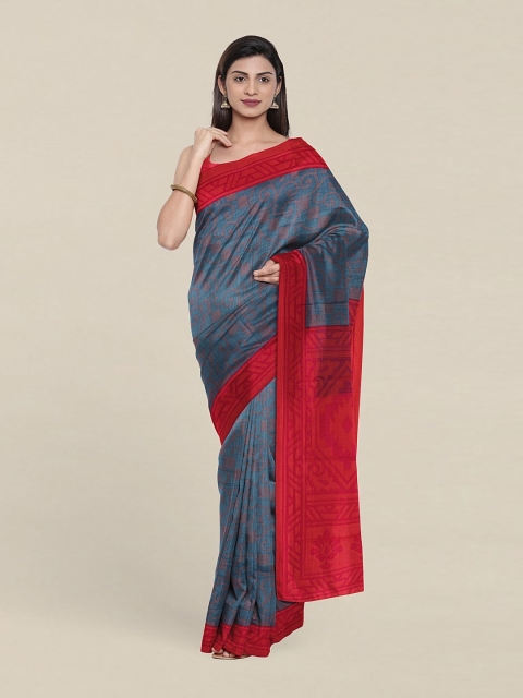 

Pothys Floral Printed Saree, Blue