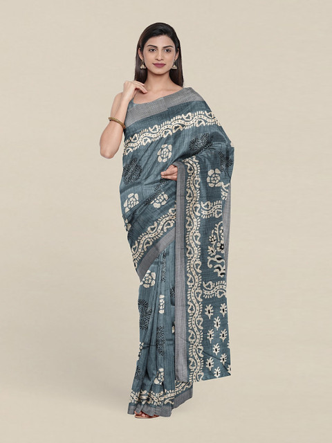 

Pothys Cotton Blend Saree, Blue