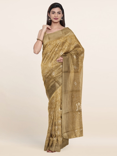 

Pothys Cotton Blend Saree, Gold