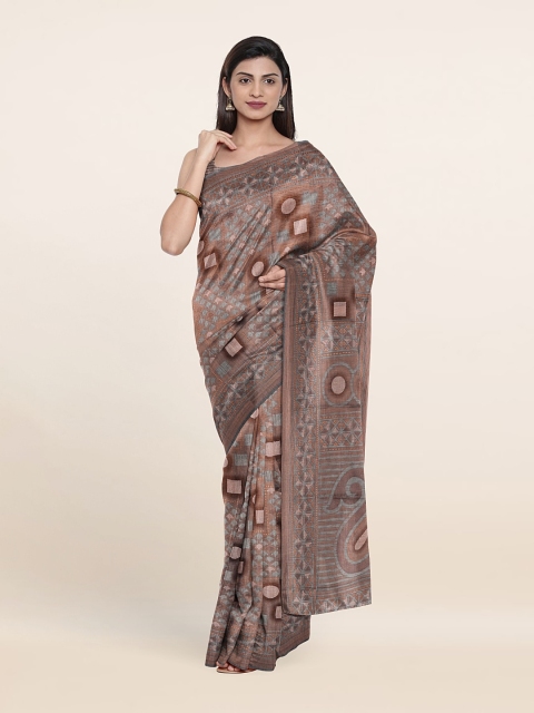 

Pothys Cotton Blend Saree, Grey