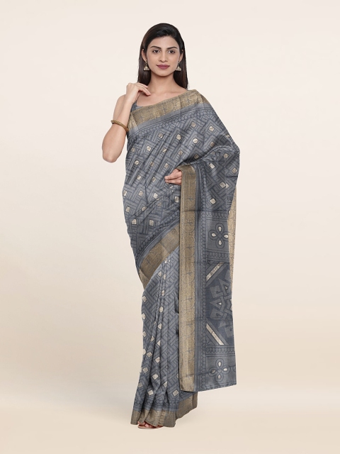 

Pothys Cotton Blend Saree, Grey