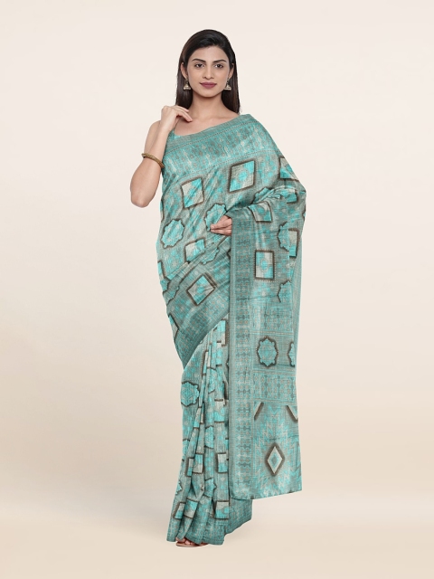 

Pothys Cotton Blend Saree, Green