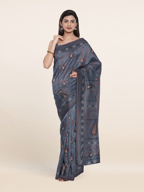 

Pothys Paisley Saree, Teal