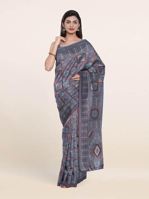 

Pothys Printed Saree, Teal
