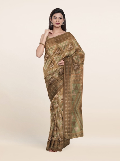 

Pothys Printed Saree, Green