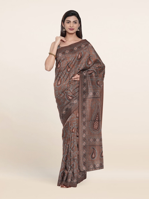 

Pothys Paisley Saree, Grey